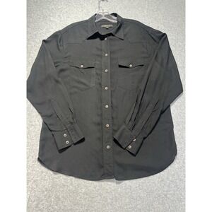 Frye Western Shirt Womens Long Sleeve Medium, Black,  Addie Button Up Classic